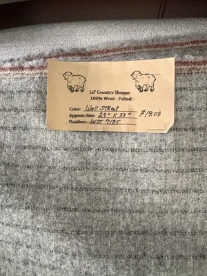 Gris con Rayas Negras, Lana Fieltro 29"X33" para Artesanía, Nuevo Foto 1 de 3