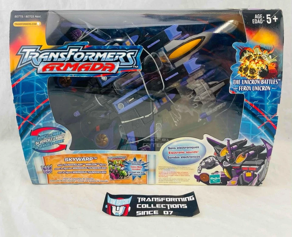 Transformers Armada Voyager Class Skywarp with Mini-Con Thunderclash MISB - Image 1 of 2