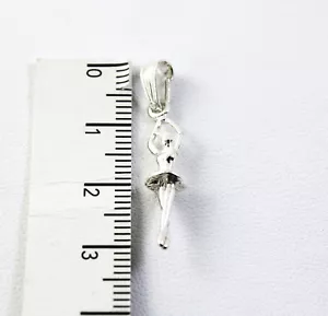 925 Silver Dancer Shaped Pendant 3 Dimensional - Picture 1 of 2