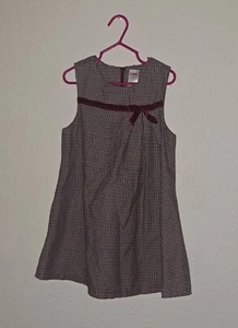 Gymboree Girls 6 Dress Family Portrait Maroon Red Plaid Dress Holiday Formal - Picture 1 of 3
