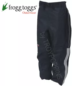 FROGG TOGGS RAIN GEAR MENS-NTH85105-01 BLACK TOAD SKINZ REFLECTIVE RIDING PANTS - Picture 1 of 5