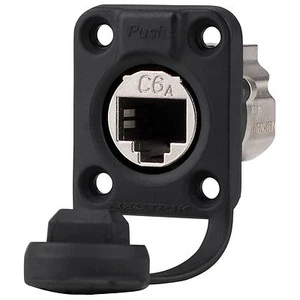 Neutrik NE8FDX-P6-W CAT6A feedthrough, with rubber sealing, IP65 D Type - Picture 1 of 3