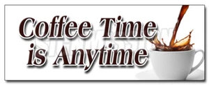 KAFFEEZEIT IST JEDERZEIT AUFKLEBER Sticker frisch gebrüht gebrüht Getränke Espresso - Bild 1 von 1