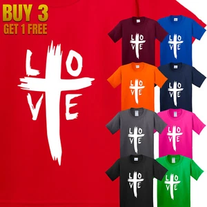 Jesus Cross Love Religious Kid's T Shirt Christian Faith Bible New USA Gift Tee - Picture 1 of 13