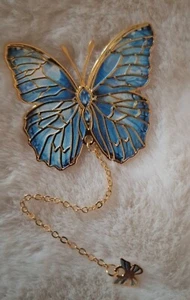 Marque page original, Papillon 🦋, coloré bleu, 8 x 8 cm, neuf - Bild 1 von 2