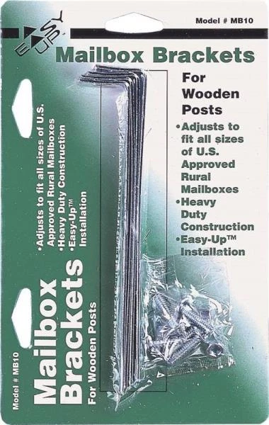 NEW SOLAR MB100000 HEAVY DUTY MAILBOX MOUNTING BRACKET FOR WOODEN POST 9729021 - Image 1 of 1