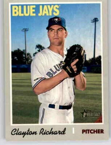 2019 Heritage Clayton Richard MLB Base Card PWE Blue Jays #680 - Picture 1 of 2