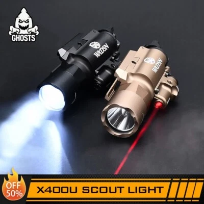 WADSN Tactical X400U Ultra Weapon Flashlight Red/Green Laser pistol hanging LED