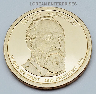 2011 S Presidential Dollar  -James Garfield- ✼PROOF✼ BU - Image 1 of 2