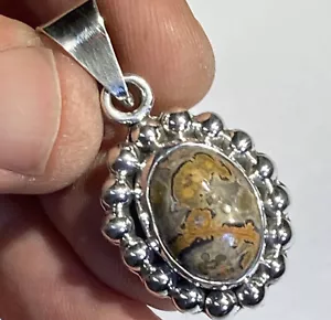 Vintage Taxco Achat Anhänger Charm Sterling Silber 925 Mexiko alt signiert i16 - Bild 1 von 12