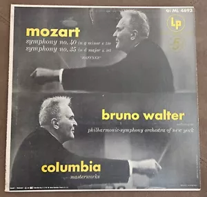 Bruno Walter - Mozart Symphony 35 & 40 vinyl Mono 1955 DG Columbia 6-eye (VG+) - Picture 1 of 9