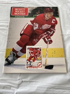 1991 January Beckett Hockey Monthly Magazine Steve Yzerman (MH613)
