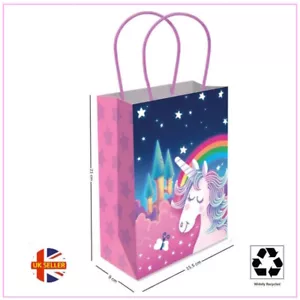 BOLSA DE REGALO DE BOTÍN DE PAPEL DE FIESTA MÁGICA PARA NIÑAS ROSA - LINDAS BOLSAS DE CUMPLEAÑOS - Imagen 1 de 11