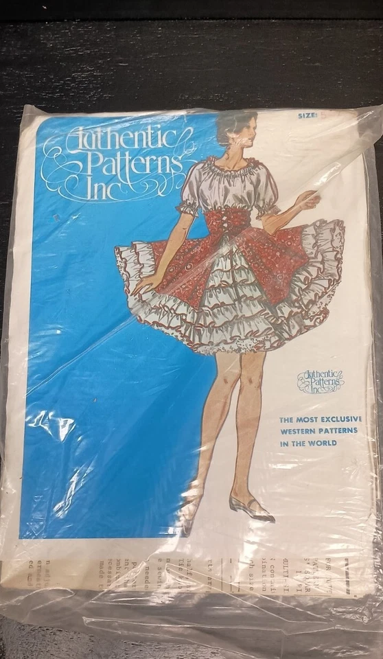 Vintage Square Dancing Dress Authentic Patterns Unused Sz 5-7-9 - Image 1 of 1