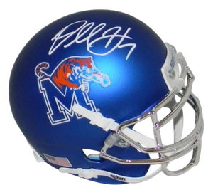 DARRELL HENDERSON JR SIGNED AUTOGRAPHED MEMPHIS TIGERS BLUE MINI HELMET BECKETT - Picture 1 of 1