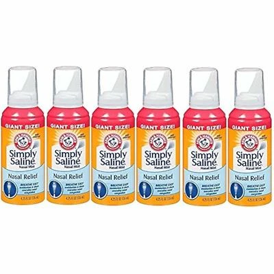 Arm & Hammer Simply Saline Nasal Mist Giant Size: 4.25 Fl Oz (Pack of 6) - Image 1 of 4