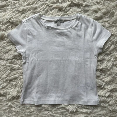 Crewcuts Girl's Shrunken T-Shirt White New With Tags Size 6-7 - Image 1 of 4