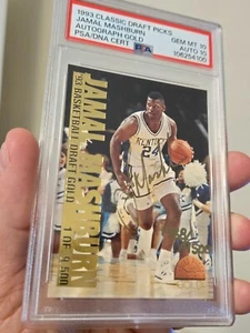 1993 Classic Draft Picks Gold Jamal Mashburn Rookie automático 1988/9500 PSA 10 tarjetas - Imagen 1 de 6