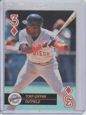 1992 U.S. Playing Card Co. Baseball Aces 3 of Diamonds Tony Gwynn Padres