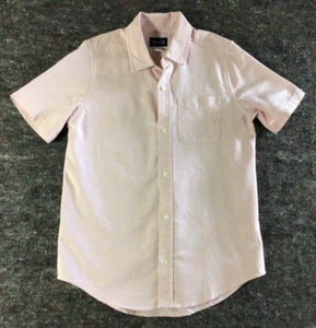 Girls Childrens Place Pink Pinstripe Short Sleeve Button Front Shirt Size 10/12 - Picture 1 of 9