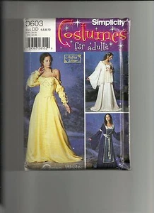 Simplicity Costumes 0603 Women's Sizes 4 - 10 Renaissance Sewing Pattern - Picture 1 of 2