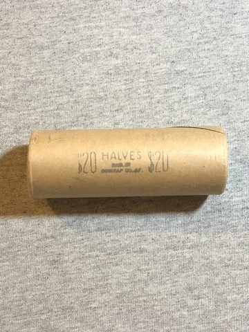 1969-D Kennedy Half Dollar BU OBW Double Roll Of 40 ( Toned Enders ) Cover