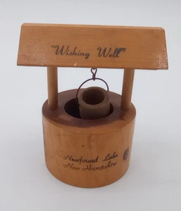 Vintage 1950's - 1960's New Hampshire Newfound Lake Tourist Wooden Wishing Well - Picture 1 of 3