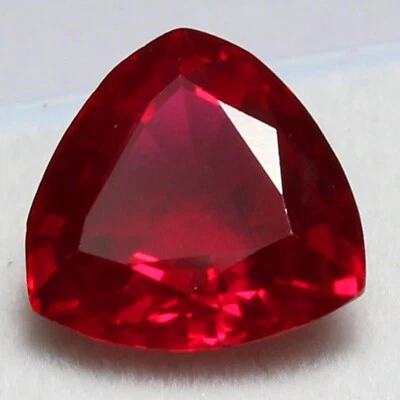 Natural 9.35 Ct Certified Mogok Pigeon Blood Red Ruby 13x7 MM Trillion Gemstones - Image 1 of 4