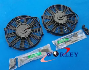 2 pz ventola termica raffreddamento radiatore sottile 12" 12 V + kit di montaggio universale 12 pollici - Foto 1 di 5