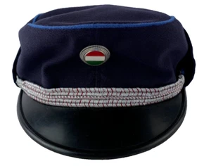 Vintage Hungary Hungarian Police Service Hat Men's Uniform Cap with Earmuffs - Picture 1 of 7