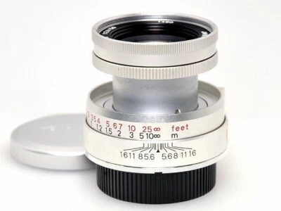 Lente Konica Hexanon 50mm F2.4 padrão limitada Prime L39 excelente do Japão - Imagem 1 de 4