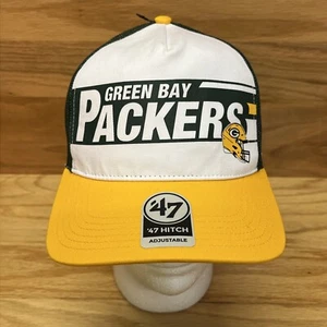 Green Bay Packers Hat '47 Hitch Adjustable Spellout Mesh Trucker Snapback NFL - Picture 1 of 10