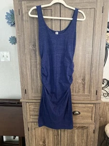 Old Navy Maternity Dress Size M Sleeveless Blue Fitted Dress - Picture 1 of 2