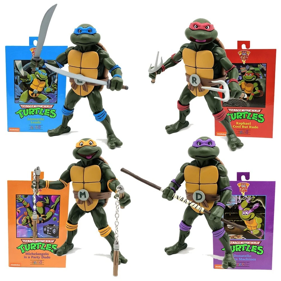 NECA Ninja Turtles Pizza Club TMNT Teenage Mutant 18cm Action Figure Model Toys - image 1 of 1