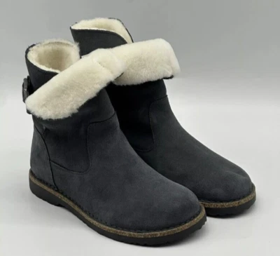 Birkenstock Упсала стриженный мех замшевые ботинки графит серый США 10 EUR 41 новый - Изображение 1 из 4