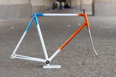 Presto Amsterdam Track Frame / 55 cm / White Blue Copper / Campagnolo Bahn Pista - Bild 1 von 4