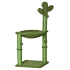 Cactus Cat Tree For Indoor Cats W Scratching Post Hammock Bed Toy Ball   Green