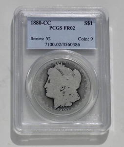 1880 C-C MORGAN FR02 Series 52 9 SILVER DOLLAR PCGS FR2 2 $1 Coin US United - Picture 1 of 4