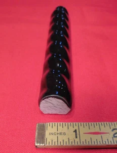 1 pc. Gloss Black Ceramic Sizzle Liner Rope Tiles 3/4" X 6" by American Olean  - Picture 1 of 11