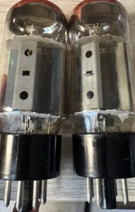 Matched Pair 6CA7 EL34 Vintage Sovtek Reflektor H3B3 Fat Bottle Power Tubes - Picture 1 of 21