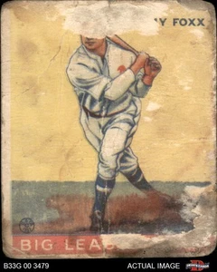 1933 Goudey #154 Jimmie Foxx Athletics HOF MVPw AUTHENTIC - Picture 1 of 5