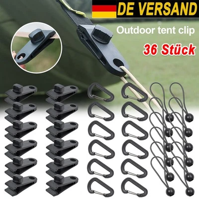 SANHESHUN 36Stk Planenhalter Planen Befestigung Klemme Clips Spanner Für-Zelt Abdeckplane