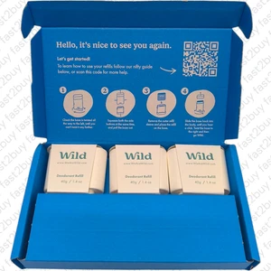 Wild - Natürliches nachfüllbares Deo - Fresh Cotton & Sea Salt Nachfüllpackung - Bild 1 von 4