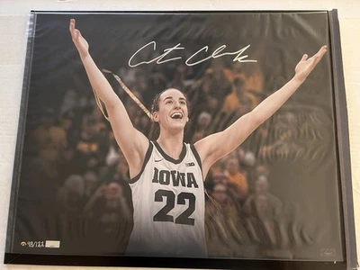 Panini Caitlin Clark Signed Autographed 16x20 Photo None Better 98/122 Auto - Image 1 of 4