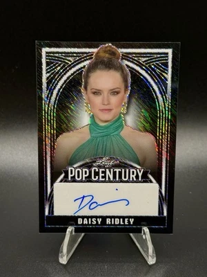 2024 LEAF POP CENTURY DAISY RIDLEY AUTÓGRAFO AUTOMÁTICO 1/1 BLACK SHIMMER STAR WARS - Imagem 1 de 2