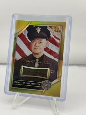 2025 Freedom Fighters Dwight D Eisenhower WW II Uniform Relic Gold/Rare - Image 1 of 4