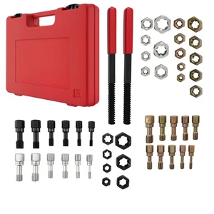 48pc Tap and Die Set Metric SAE for Vehicle Engine Repair M6-M14 UNC UNF Kit - Picture 1 of 11