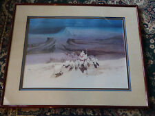 Michael Atkinson Framed Matted Signed Numbered Print Pueblo Sheepherder 22"x30"