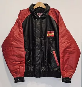 Giacca pelle promozionale vintage anni 90 Sichel Marvel Comics Spiderman taglia XL rara - Foto 1 di 10