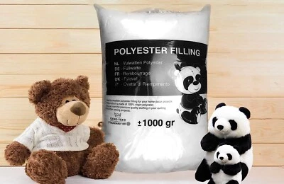 Stofftreff Santi Dekowatte Füllwatte Polyester - 1 KG Flauschig weiche Füllwatte